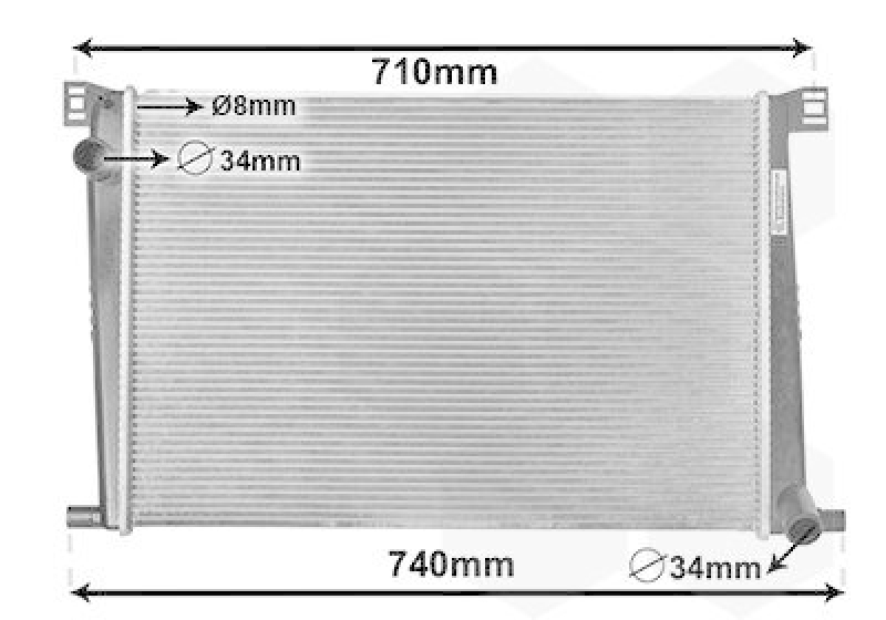 VAN WEZEL Radiator, engine cooling