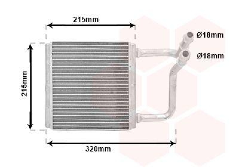 VAN WEZEL Heat Exchanger, interior heating