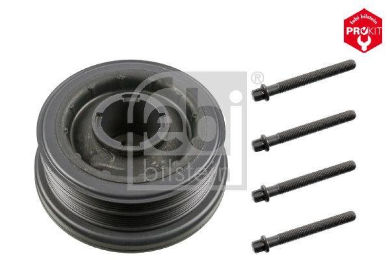 FEBI BILSTEIN Riemenscheibe, Kurbelwelle ProKit passend für BMW 5 X5 X3 E61 E70 33602