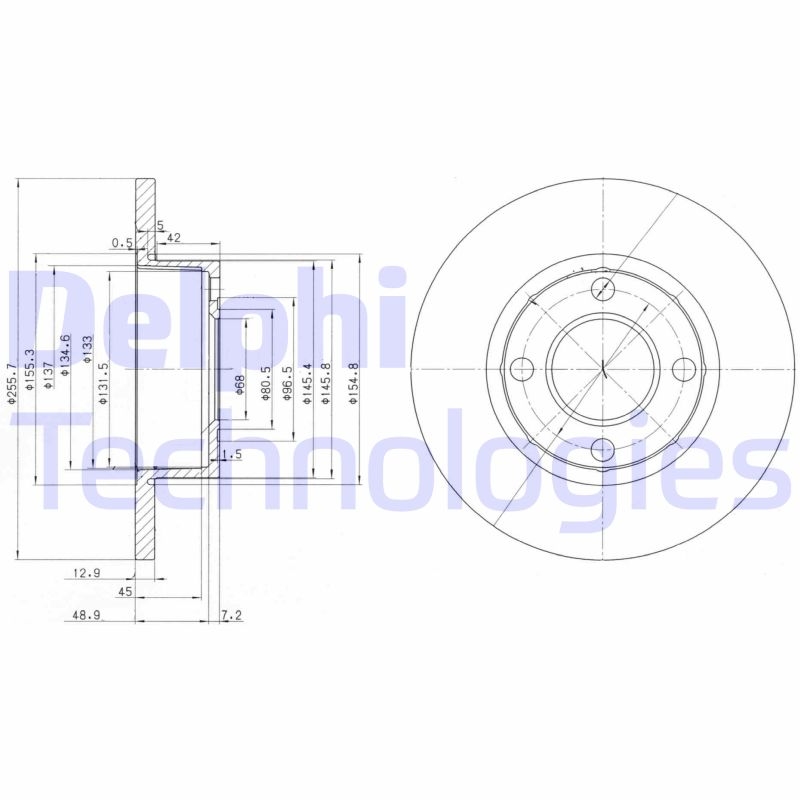 2x DELPHI Bremsscheibe