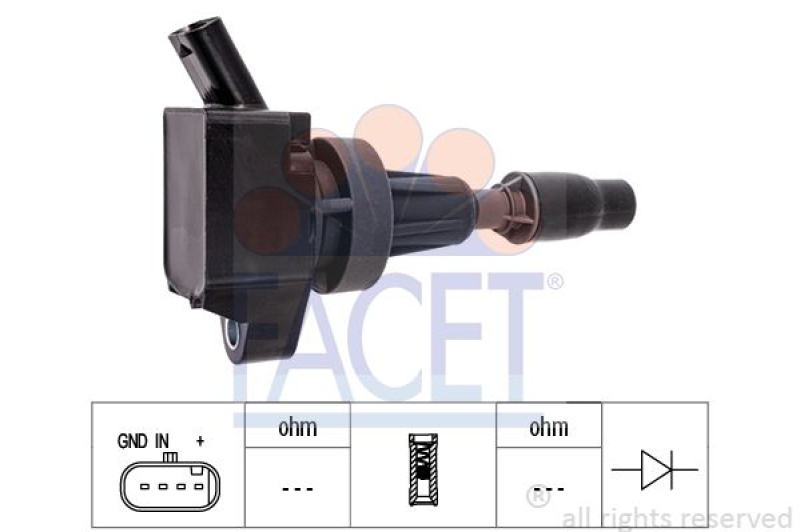 FACET Zündspule Made in Italy - OE Equivalent