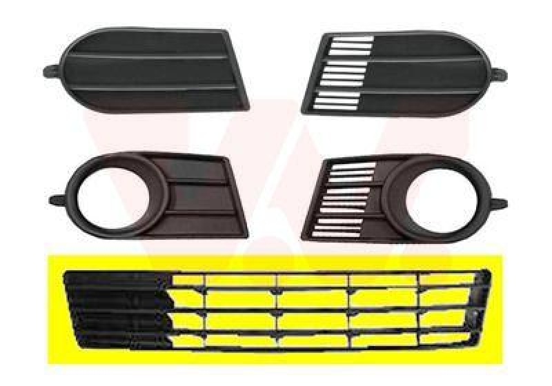 VAN WEZEL Ventilation Grille, bumper ** Equipart **