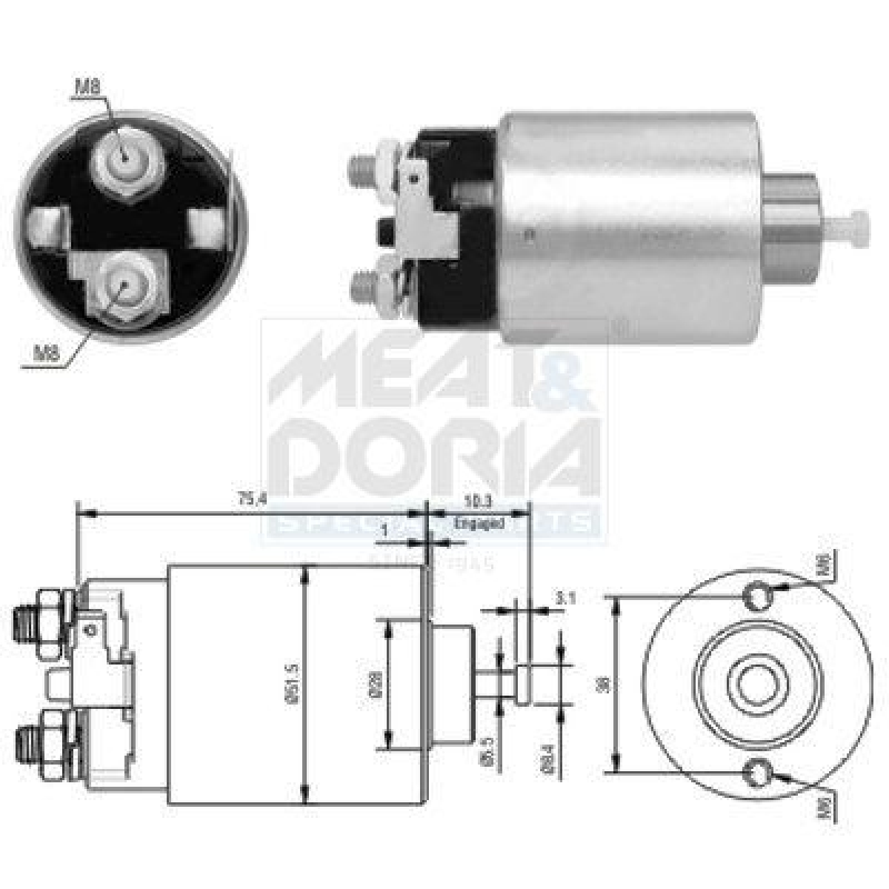 MEAT & DORIA Solenoid Switch, starter