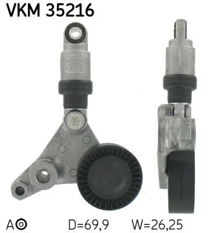 SKF Tensioner Pulley, V-ribbed belt