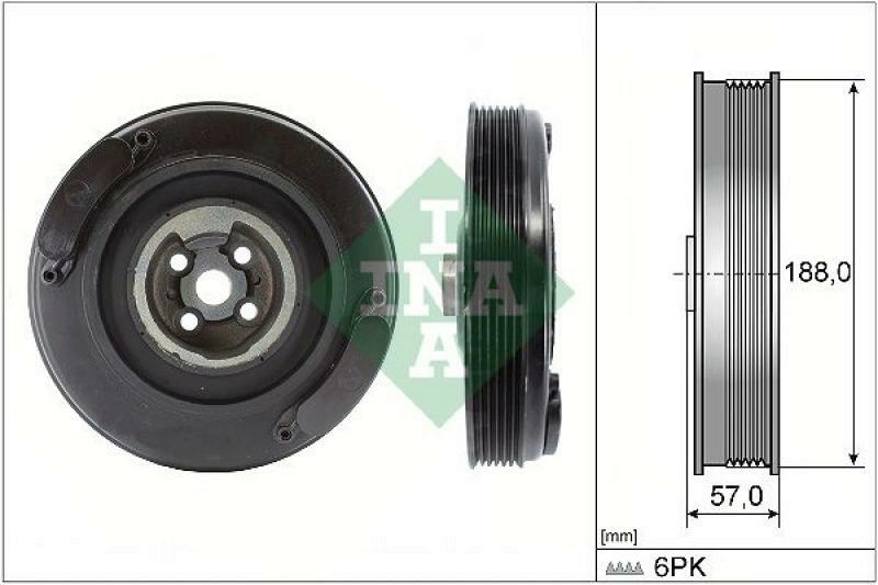 INA Belt Pulley, crankshaft