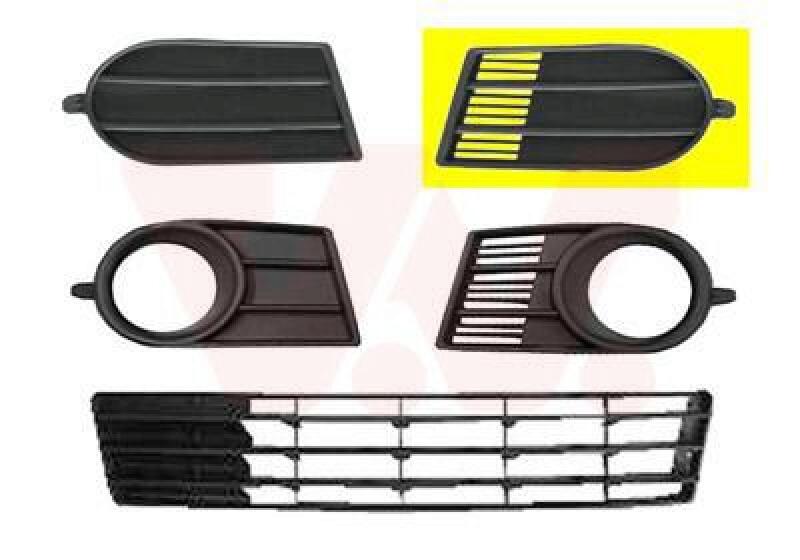 VAN WEZEL Ventilation Grille, bumper ** Equipart **