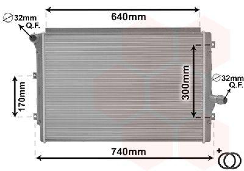 VAN WEZEL Radiator, engine cooling *** IR PLUS ***