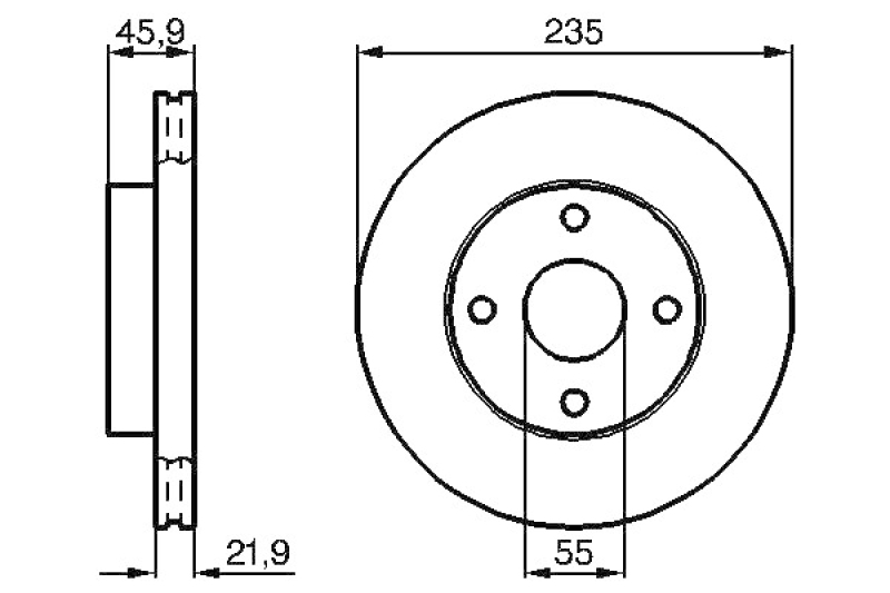 2x BOSCH Bremsscheibe 0 986 478 787