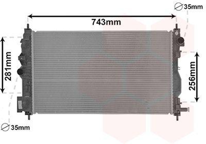 VAN WEZEL Radiator, engine cooling
