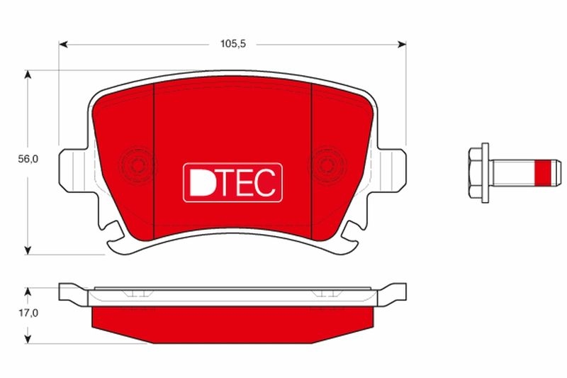 TRW Bremsbelagsatz, Scheibenbremse DTEC COTEC