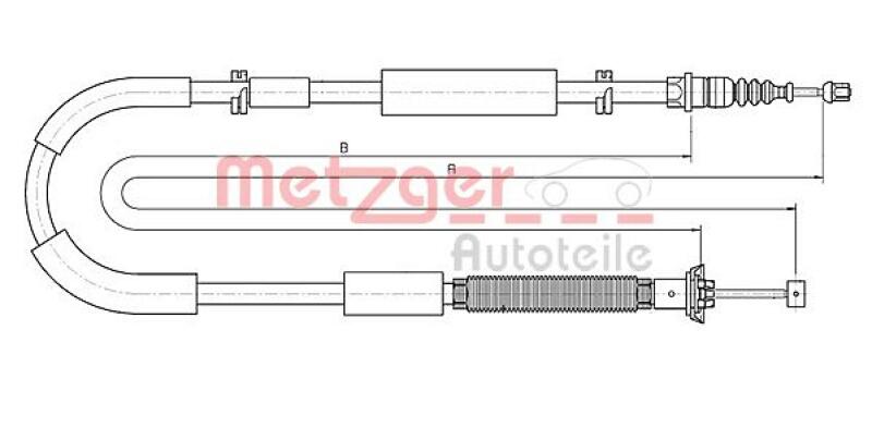 METZGER Cable, parking brake COFLE