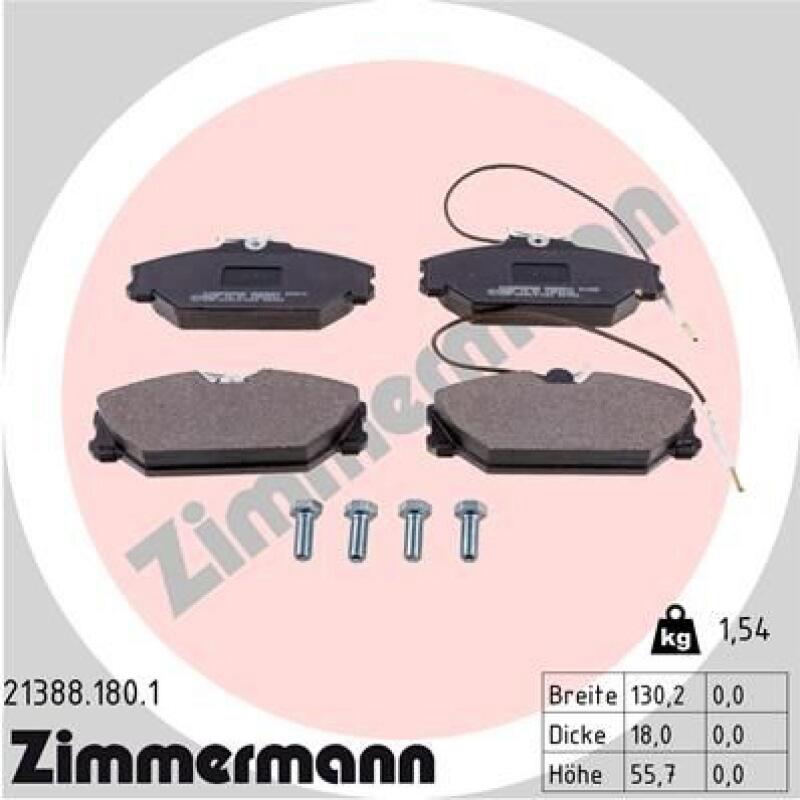 ZIMMERMANN Bremsbelagsatz, Scheibenbremse