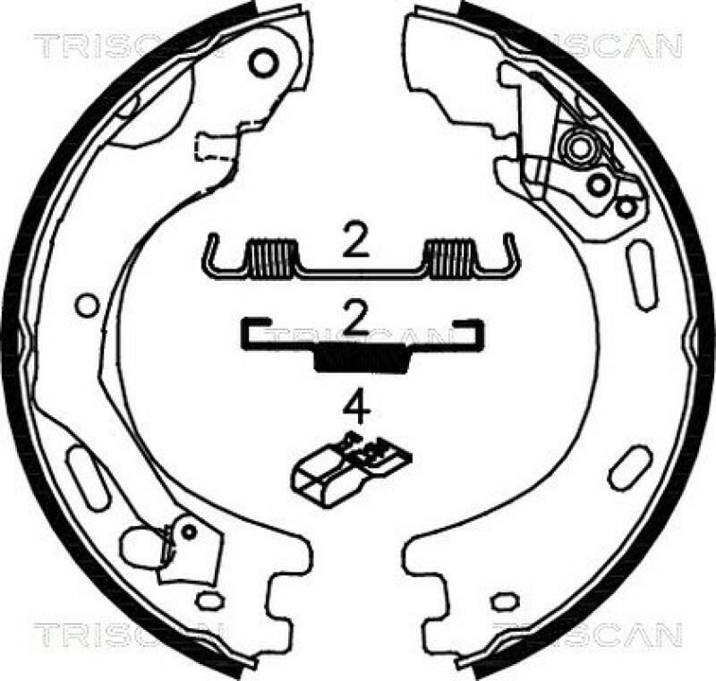 TRISCAN Brake Shoe Set, parking brake