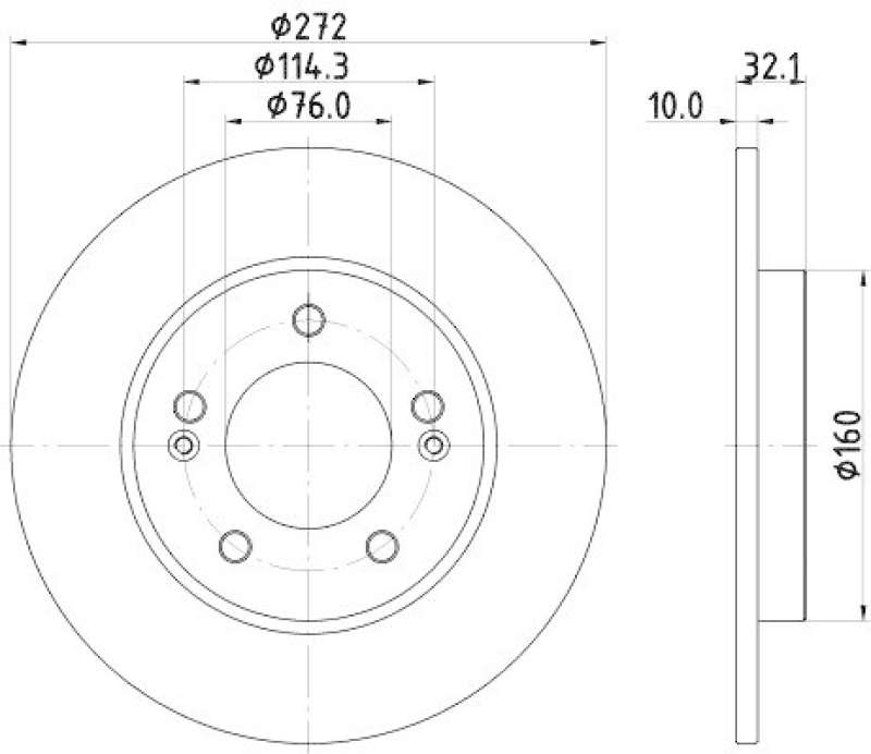 2x HELLA Bremsscheibe PRO 8DD 355 126-501