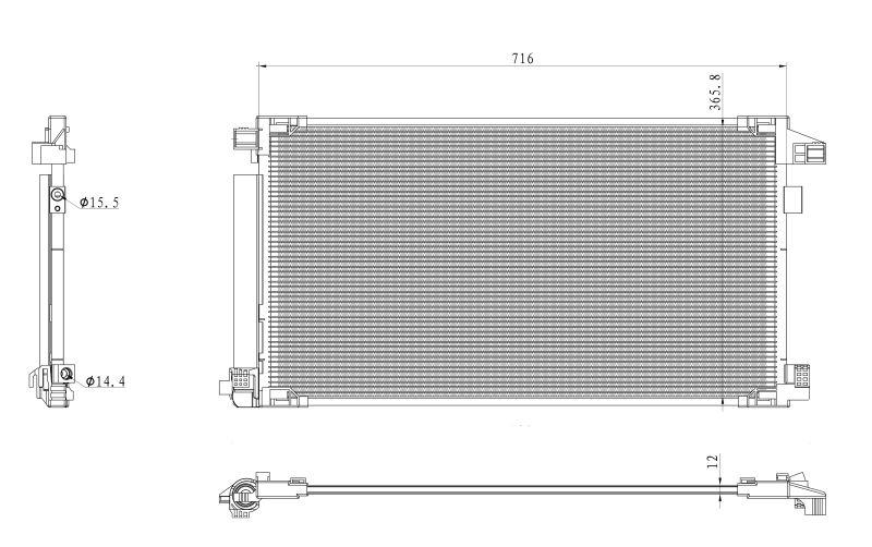 NRF Kondensator, Klimaanlage EASY FIT 350500