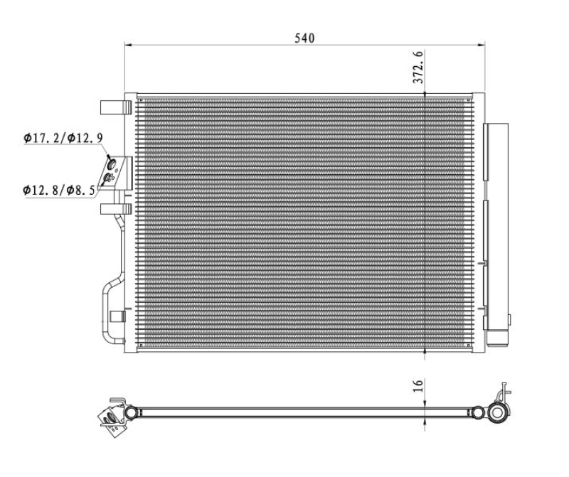 NRF Condenser, air conditioning EASY FIT