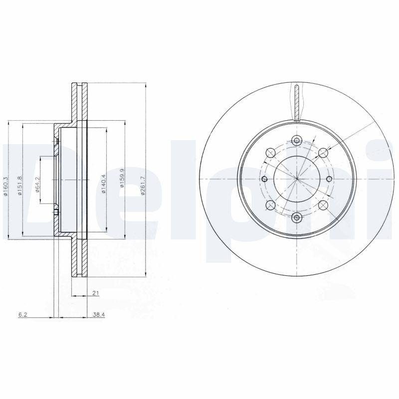 2x DELPHI Bremsscheibe