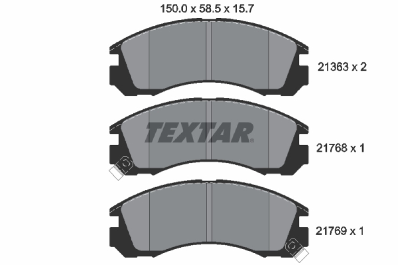 TEXTAR Bremsbelagsatz, Scheibenbremse 2136301