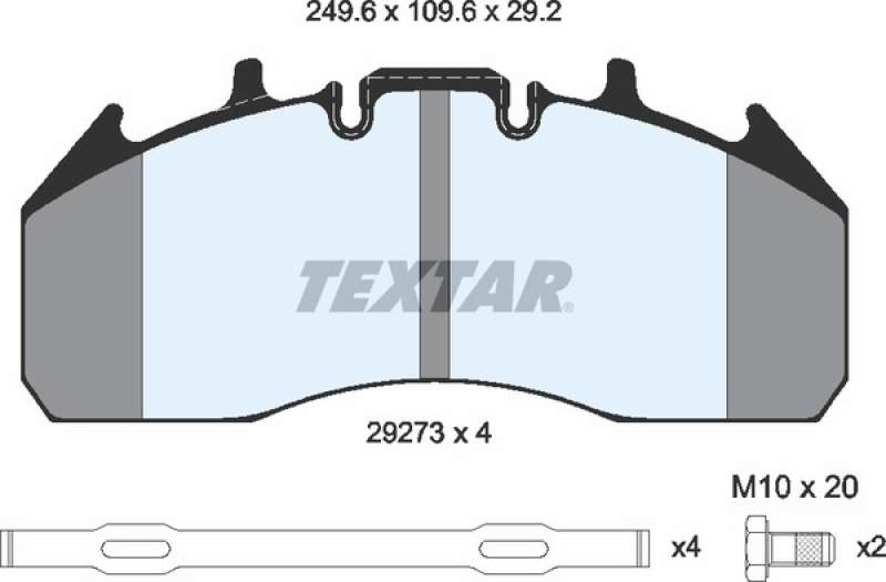 TEXTAR Brake Pad Set, disc brake
