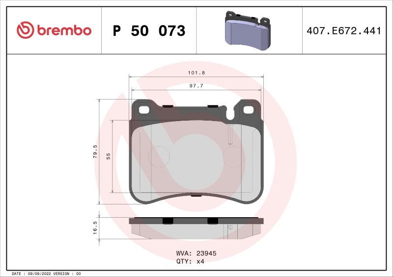 BREMBO Brake Pad Set, disc brake PRIME LINE