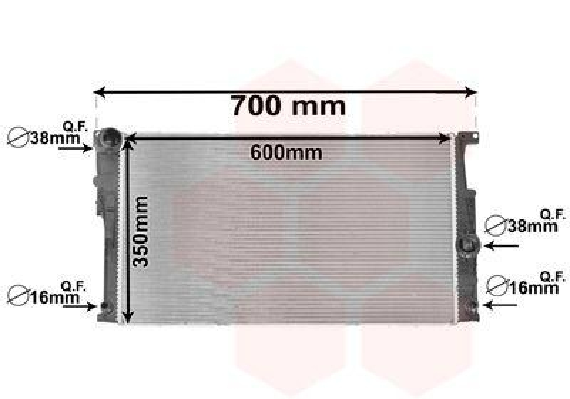 VAN WEZEL Radiator, engine cooling *** IR PLUS ***