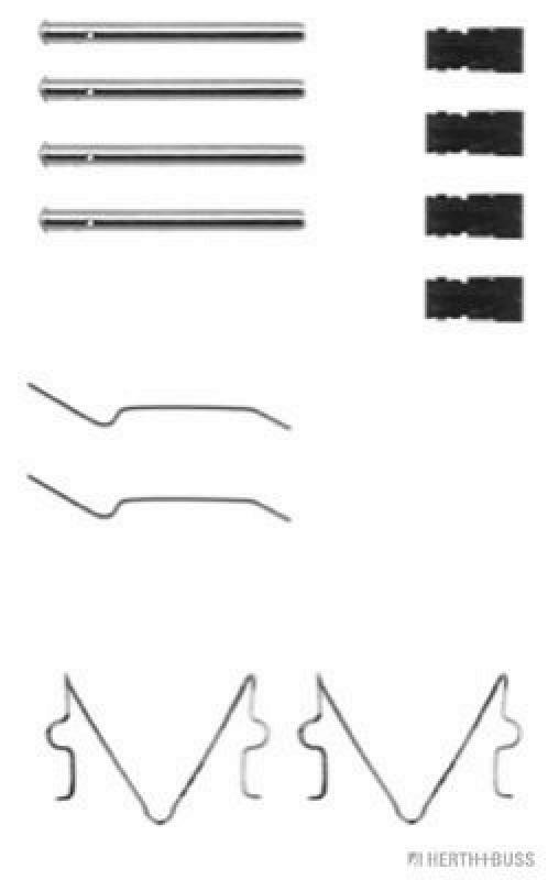 HERTH+BUSS JAKOPARTS Zubehörsatz, Scheibenbremsbelag