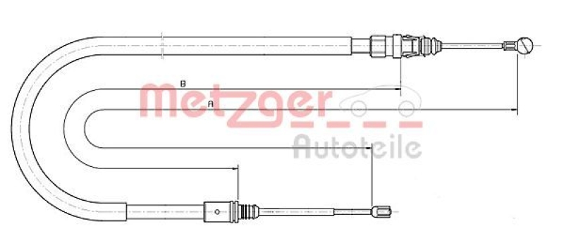 METZGER Seilzug, Feststellbremse 106224