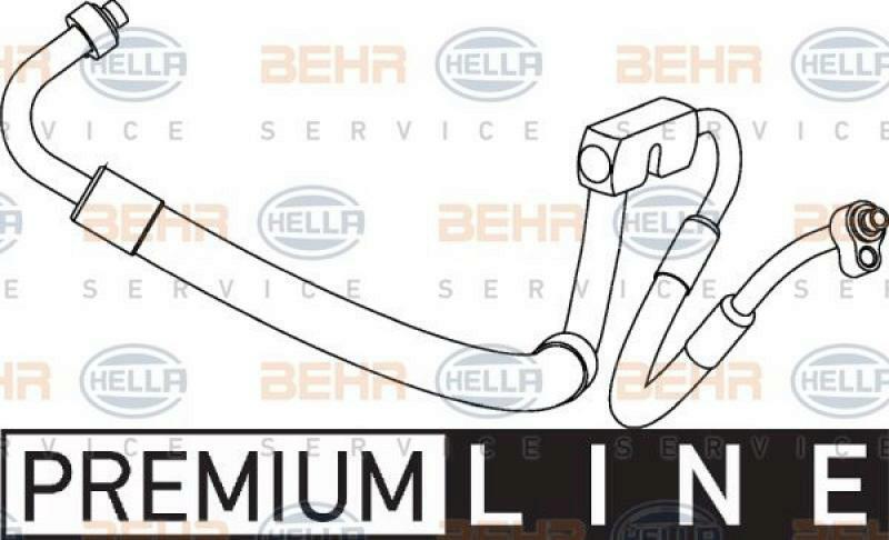HELLA Hochdruck-/Niederdruckleitung, Klimaanlage BEHR HELLA SERVICE *** PREMI...