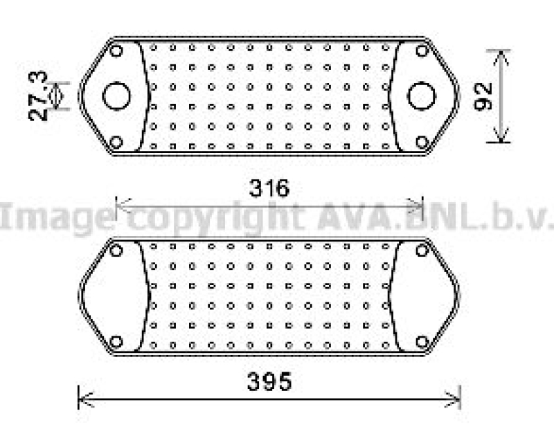 AVA QUALITY COOLING Oil Cooler, engine oil
