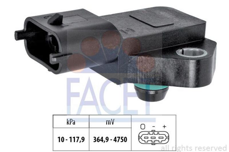 FACET Air Pressure Sensor, height adaptation Made in Italy - OE Equivalent