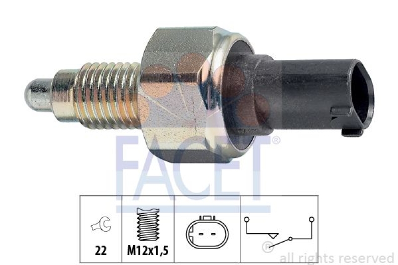 FACET Switch, reverse light Made in Italy - OE Equivalent