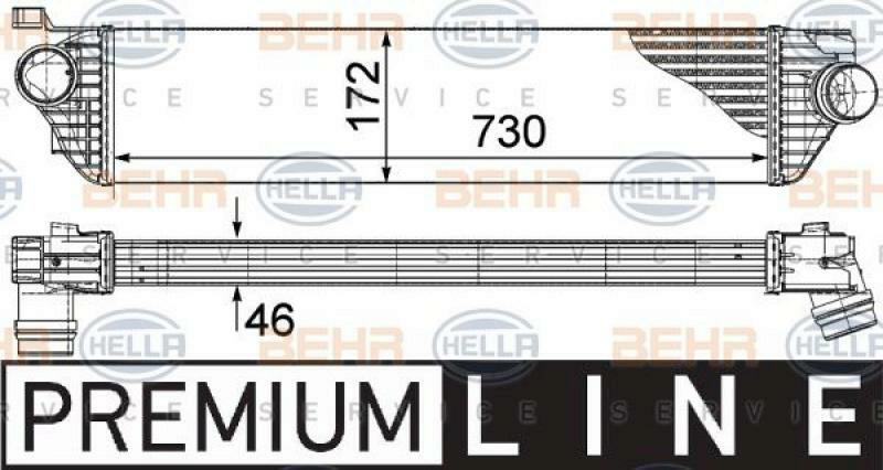 HELLA Intercooler, charger BEHR HELLA SERVICE *** PREMIUM LINE ***