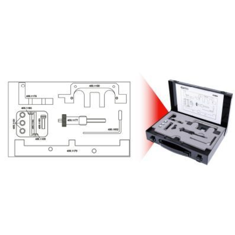 KS TOOLS Einstellwerkzeugsatz, Steuerzeiten