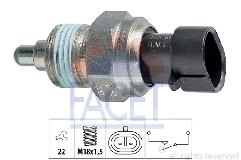 FACET Switch, reverse light Made in Italy - OE Equivalent