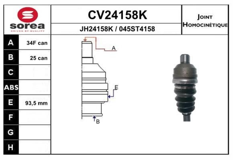 EAI Joint Kit, drive shaft