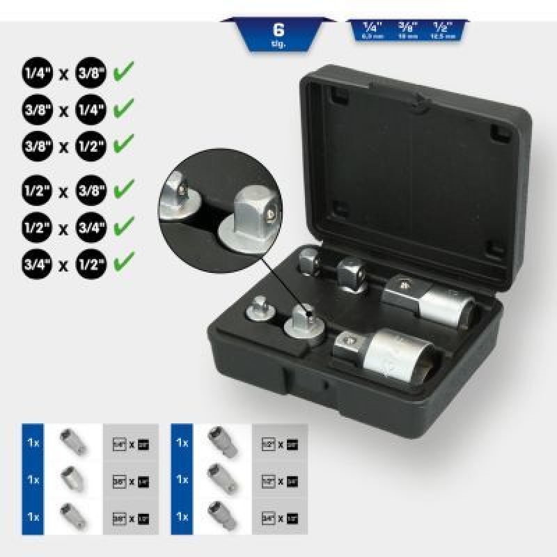 KS TOOLS Vergrößerungs-/Reduzieradapter-Satz, Knarre