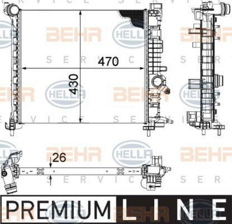 HELLA Kühler, Motorkühlung BEHR HELLA SERVICE *** PREMIUM LINE ***