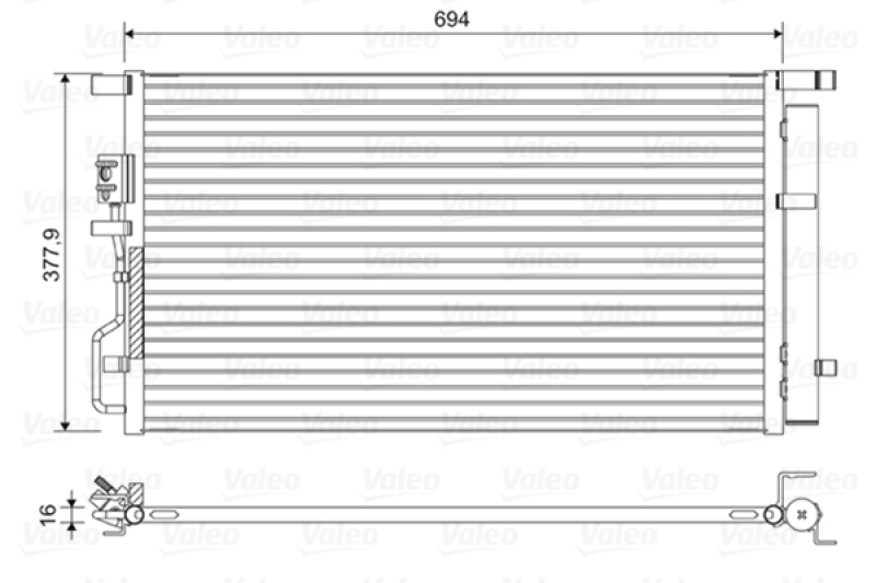VALEO Kondensator, Klimaanlage 822614