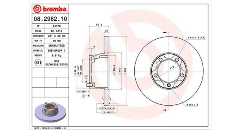 2x MAGNETI MARELLI Bremsscheibe