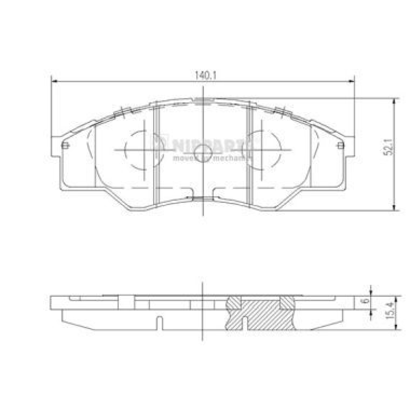 NIPPARTS Brake Pad Set, disc brake