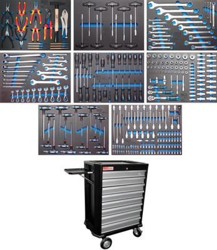 BGS Werkzeugwagen 4050 296 teilig 8 Schubladen