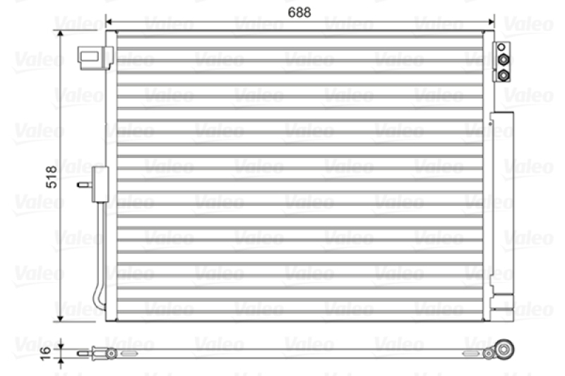 VALEO Kondensator, Klimaanlage 822616