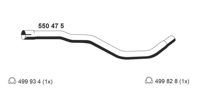 ERNST Abgasrohr 550475