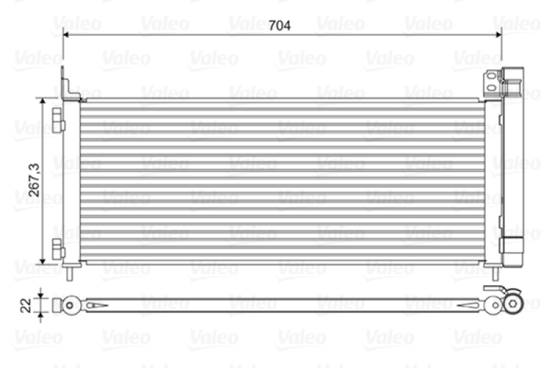 VALEO Kondensator, Klimaanlage 822619