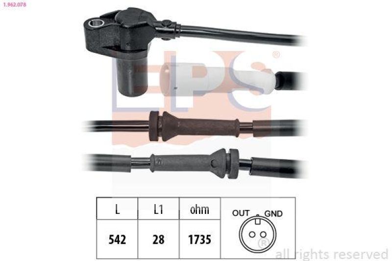 EPS Sensor, Raddrehzahl Made in Italy - OE Equivalent