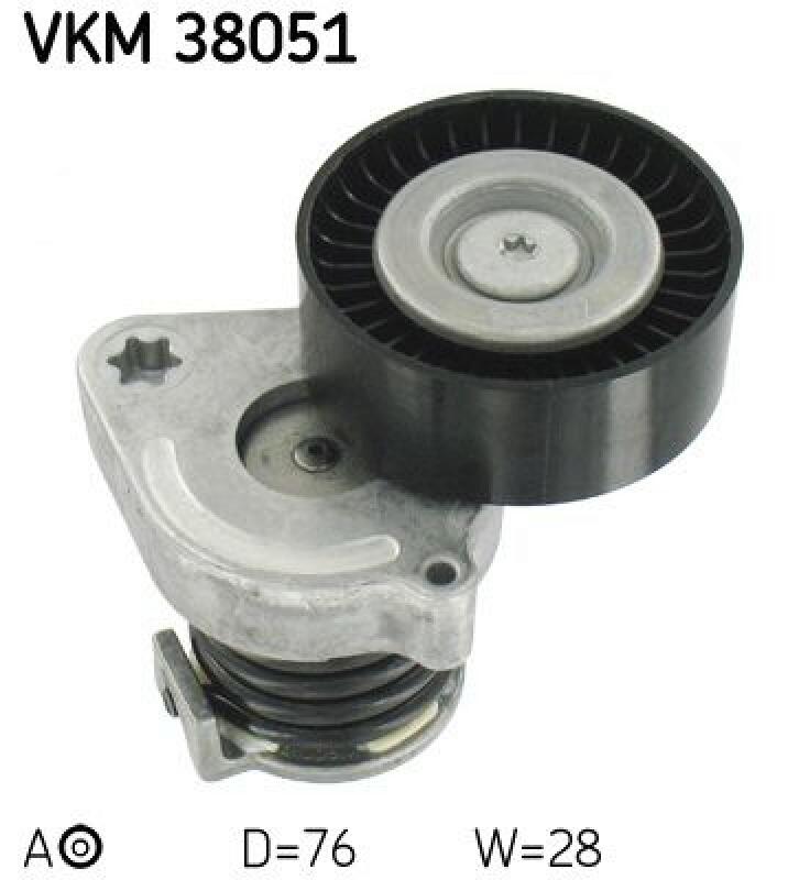 SKF Tensioner Pulley, V-ribbed belt