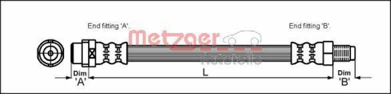 METZGER Bremsschlauch 4110578