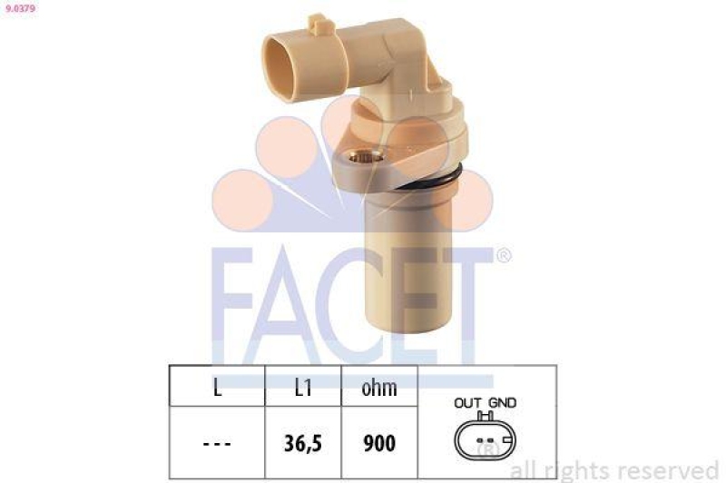 FACET Sensor, crankshaft pulse Made in Italy - OE Equivalent