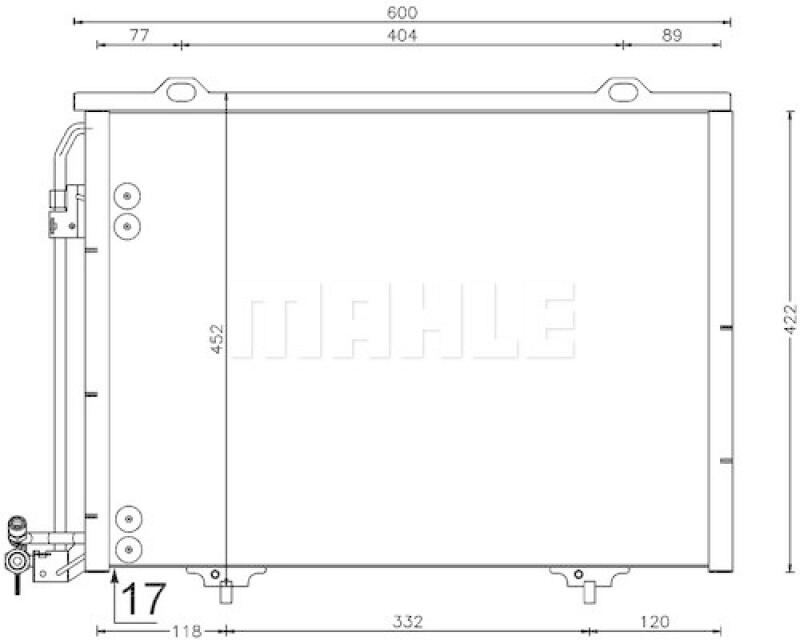 MAHLE Condenser, air conditioning BEHR