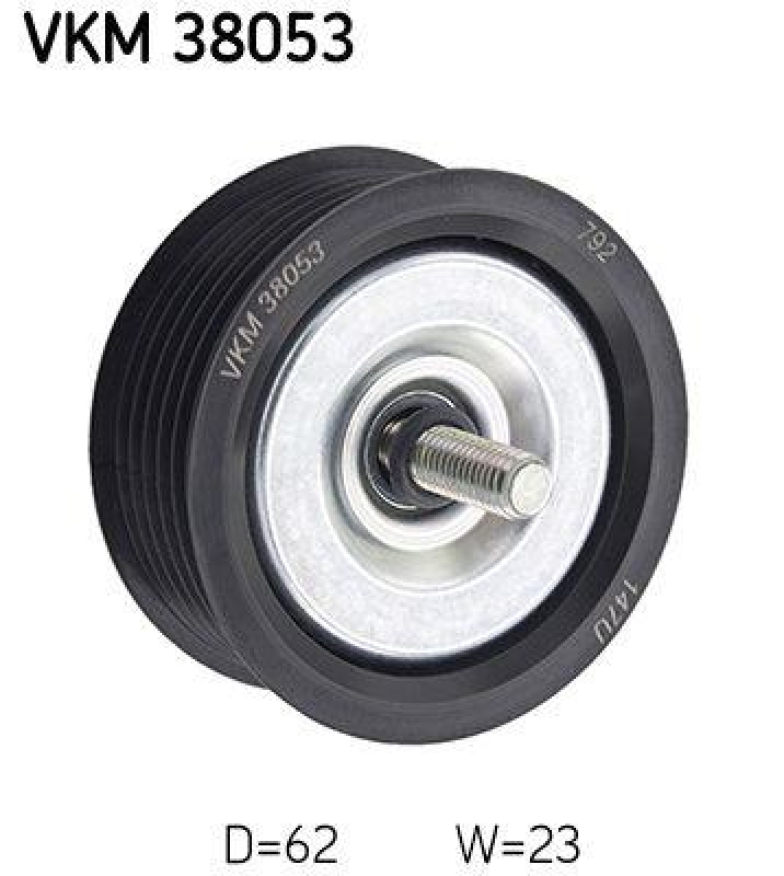 SKF Deflection/Guide Pulley, v-ribbed belt
